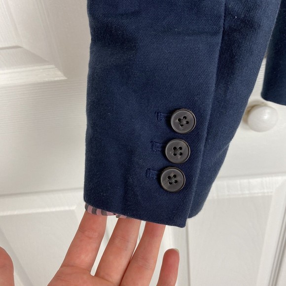 Jack Wills Size 6 Blazer Jacket Navy Blue Cotton Tailor Button Single breasted - Picture 2 of 6